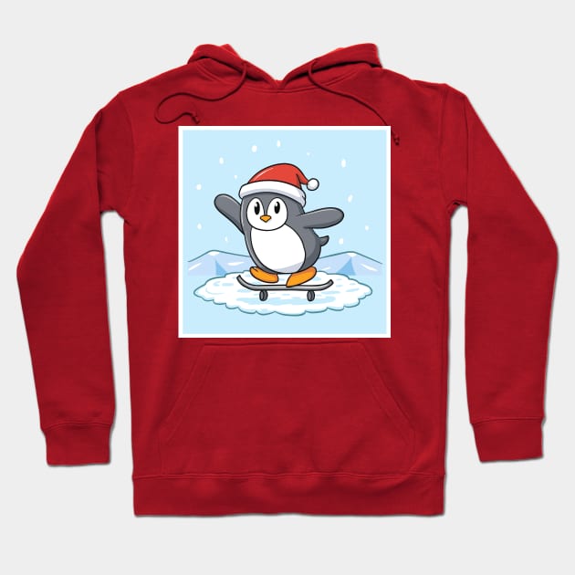 Adorably Festive Christmas penguin Hoodie by Shop-now-4-U 